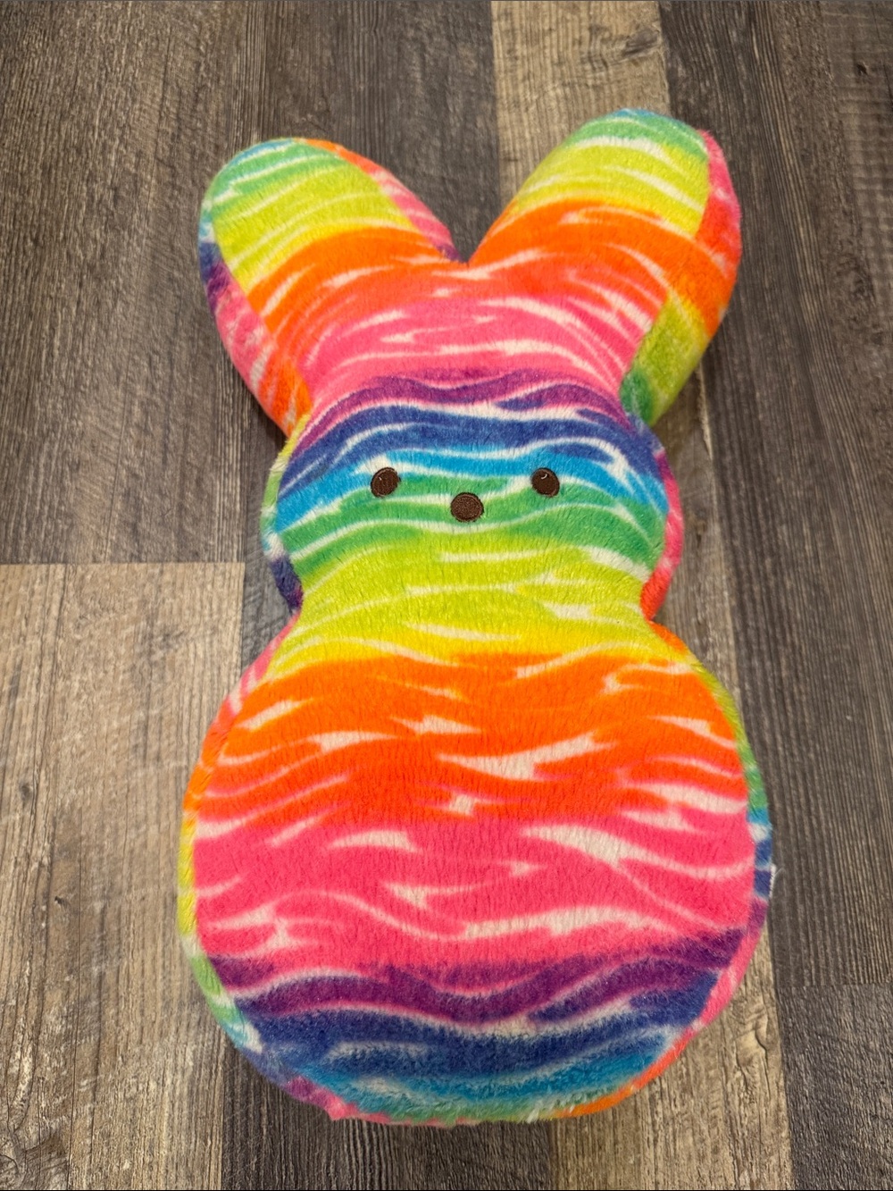 Rainbow Tie Dye Plush Peep 16” Multicolor Colorful Stuffed Animal Rabbit Bunny